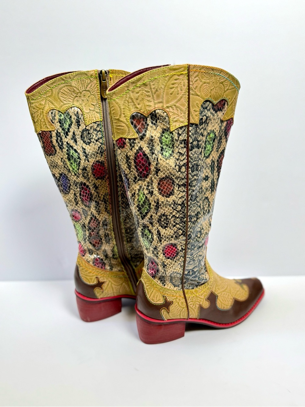 Leather Rodeo Boots L’Artiste by Spring Step in Mustard Size 36